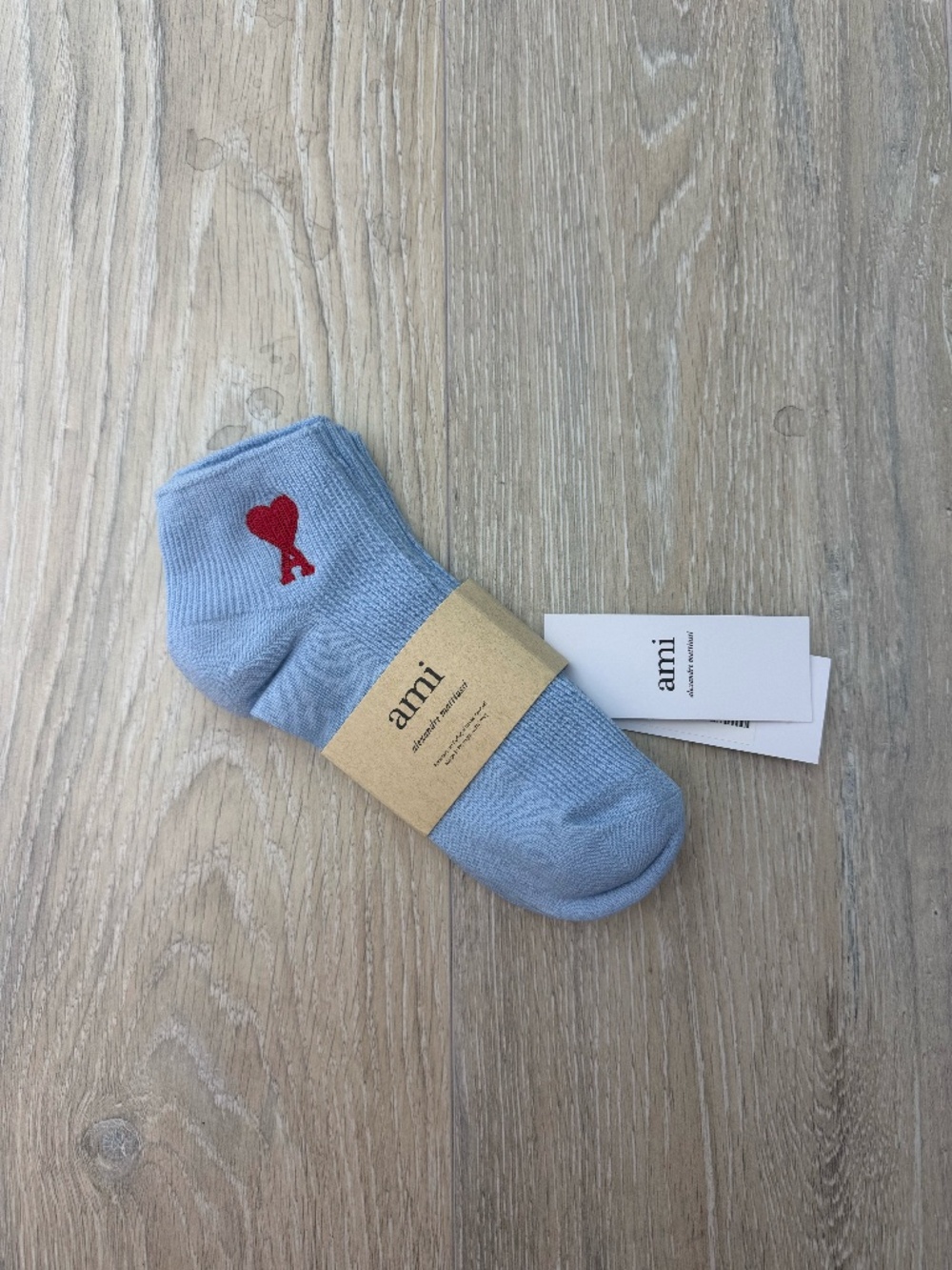 3 Pairs Ankle Socks Blue AMI Socks Brand New AMI
